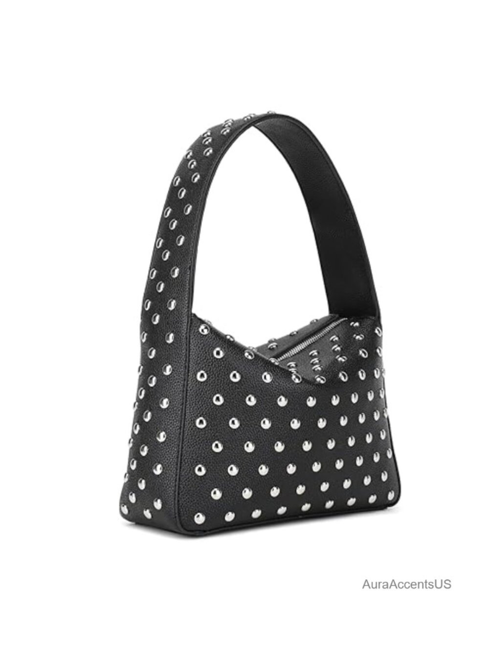 Studded Faux Leather Shoulder Bag Y2K Punk Handbag Hobo Purse